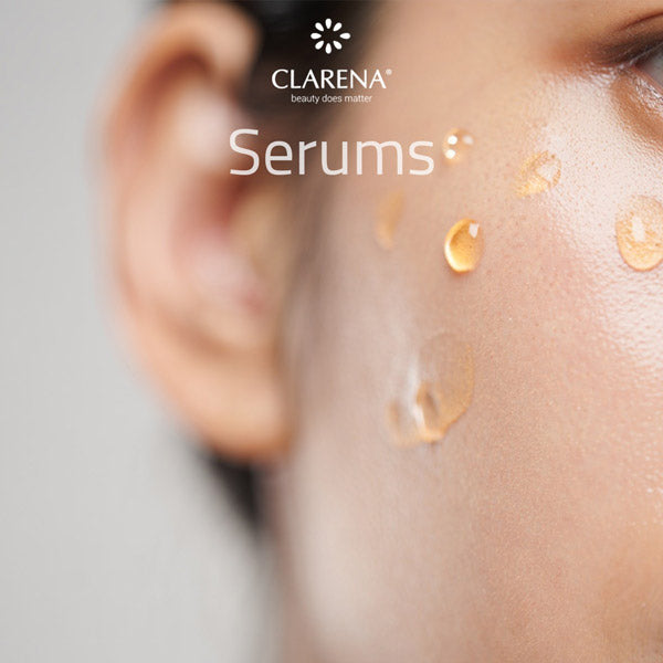 Clarena facial serums — targeted skincare for hydration, anti-aging, acne or pigmentation