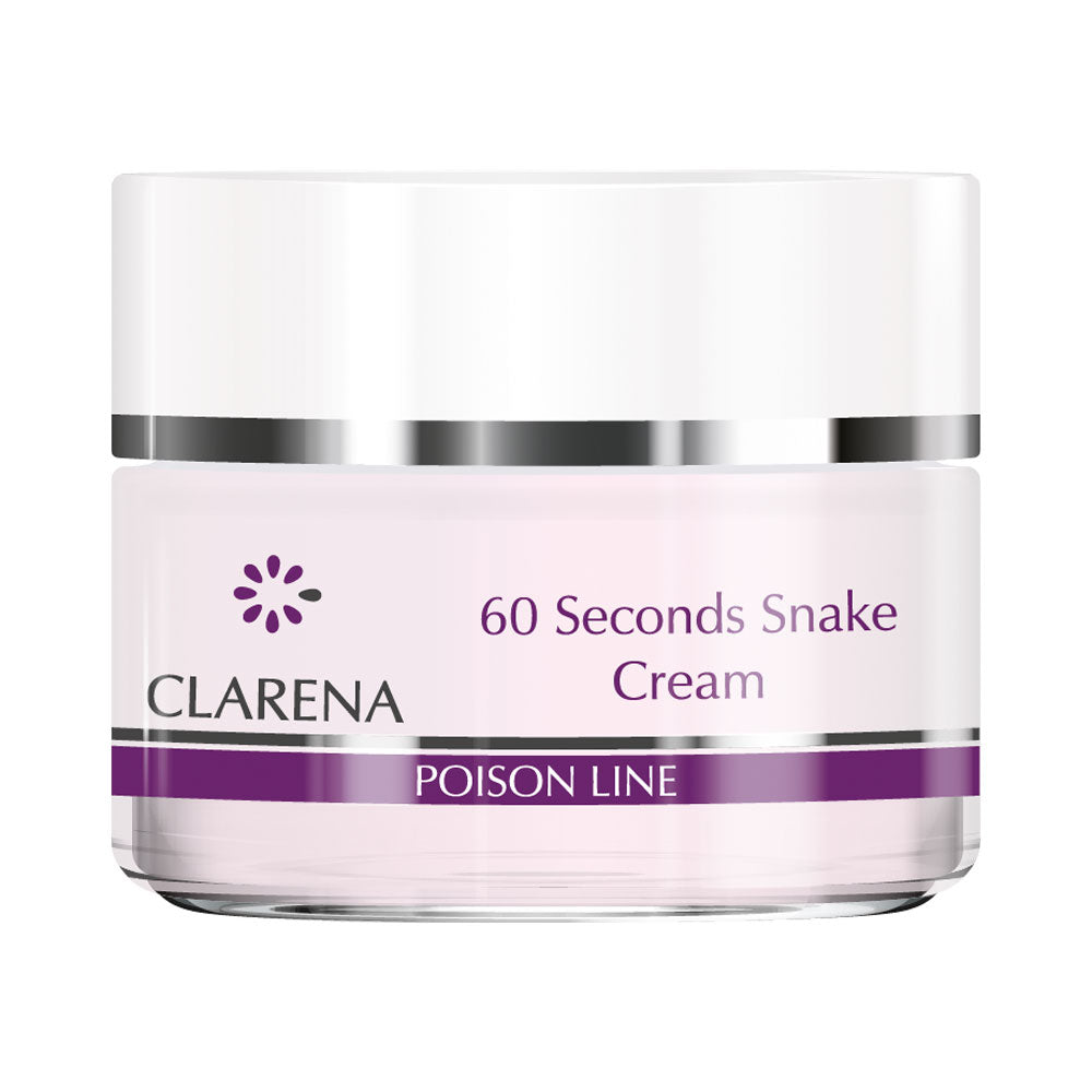 Clarena 60 Seconds Snake Cream jar for lifting and wrinkle reduction, 50 ml