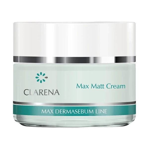 Clarena Max Matt Cream 50 ml – mattifying day cream for oily, combination, acne-prone skin with kaolin and salicylic acid